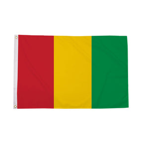 Flagmania Guinea 3ft x 2ft Polyester Flag on white background