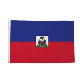 Flagmania Haiti Crest 3ft x 2ft Polyester Flag on white background