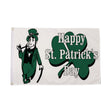 Flagmania Happy St Patricks Day (White) 3ft x 2ft Polyester Flag on white background