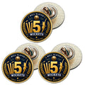 3 x Cricket 5 Wickets (BU29) Lapel Pin Badges