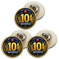 3 x Cricket 10 Wickets (BU29) Lapel Pin Badges