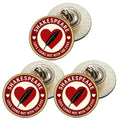 3 x Shakespeare D1 (BU29) Lapel Pin Badges