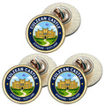 3 x Culzean Castle Ayrshire D1 (BU29) Lapel Pin Badges