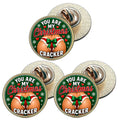 3 x You Are My Christmas Cracker D7 (BU29) Lapel Pin Badges