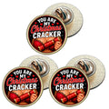 3 x You Are My Christmas Cracker D6 (BU29) Lapel Pin Badges