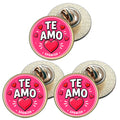 3 x I Love You in Spanish (BU29) Lapel Pin Badges