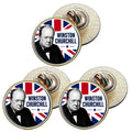 3 x Winston Churchill D4 (BU29) Lapel Pin Badges