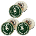 3 x Winston Churchill D2 (BU29) Lapel Pin Badges