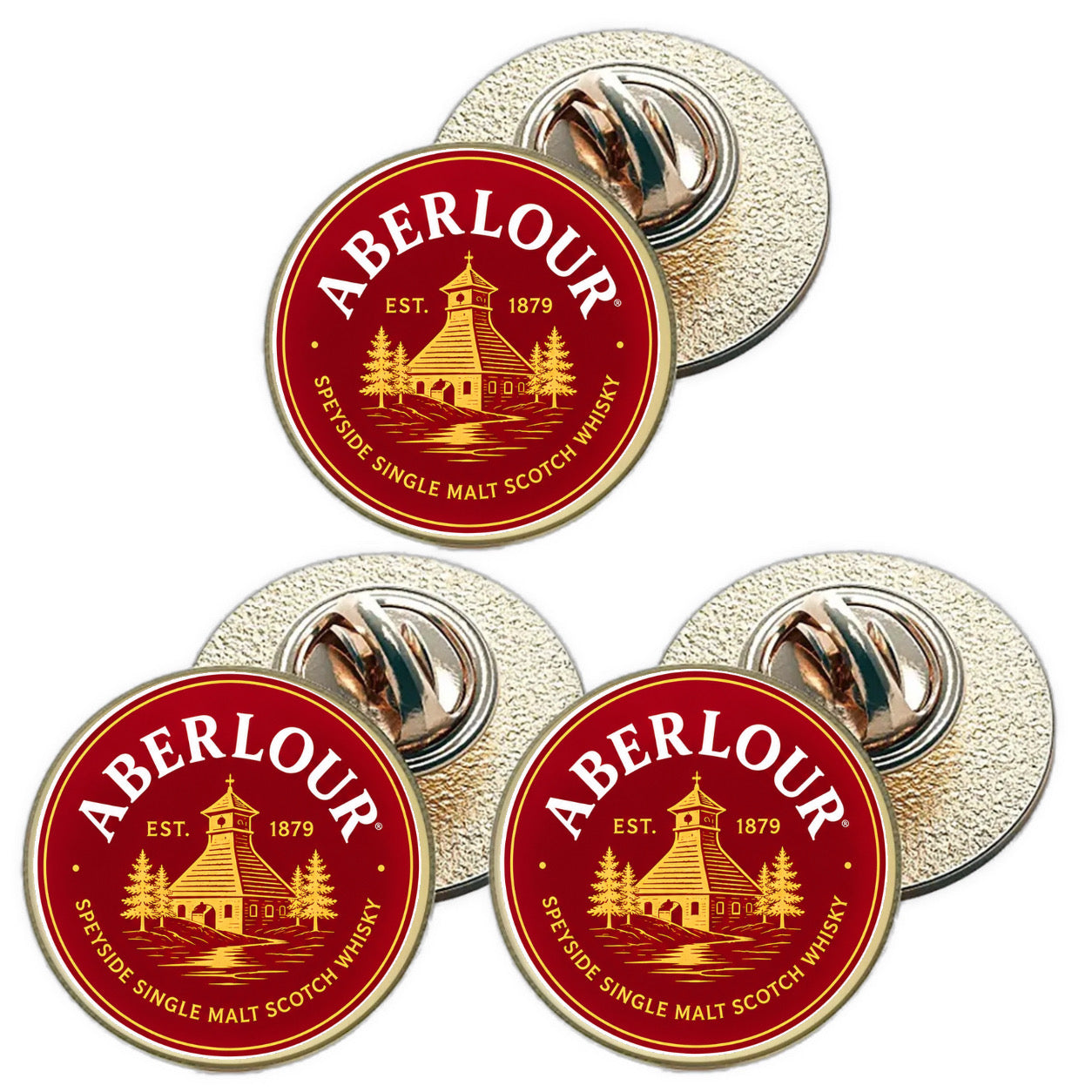 3 x Aberlour D3 (BU29) Lapel Pin Badges