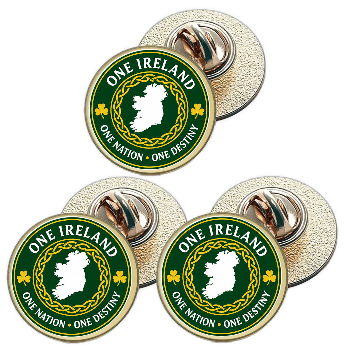 3 x One Ireland (BU29) Lapel Pin Badges
