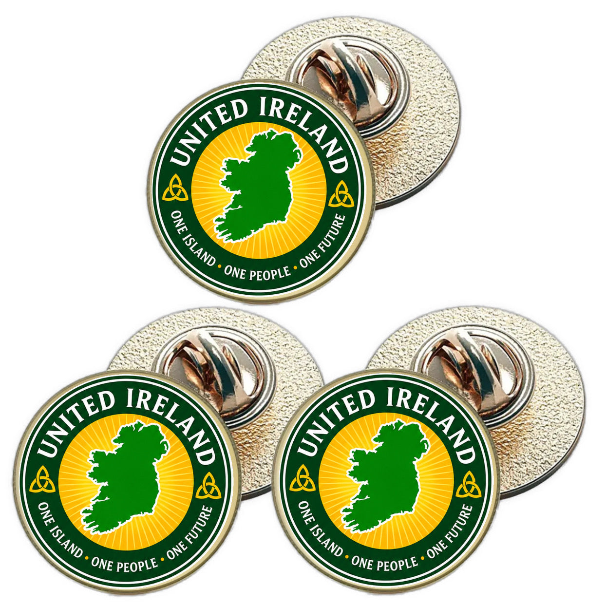 3 x United Ireland D2 (BU29) Lapel Pin Badges