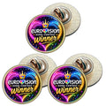 3 x Eurovision Song Contest Winner (BU30) Lapel Pin Badges