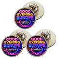 3 x Good Evening Europe Eurovision Song Contest (BU30) Lapel Pin Badges