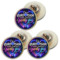 3 x I`m A Eurovision Song Contest Party Guy (BU30) Lapel Pin Badges