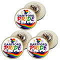 3 x Dartford Pride LGBTQ+ (BU30) Lapel Pin Badges