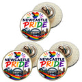 3 x Newcastle Pride LGBTQ+ (BU30) Lapel Pin Badges