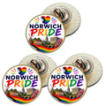 3 x Norwich Pride LGBTQ+ (BU30) Lapel Pin Badges