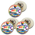 3 x Aberystwyth Pride LGBTQ+ (BU30) Lapel Pin Badges