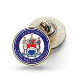 Grand Lodge Master Masons – 26mm Economy Masonic Badge with Butterfly Clutch (M18)