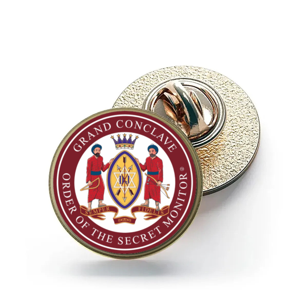 Order of the Secret Monitor – 26mm Economy Masonic Badge with Butterfly Clutch (M18)