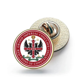 Grand Imperial Conclave – 26mm Economy Masonic Badge with Butterfly Clutch (M18) 
