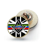 Union Jack Emergency Services and G – 26mm Economy Masonic Badge with Butterfly Clutch (M10)