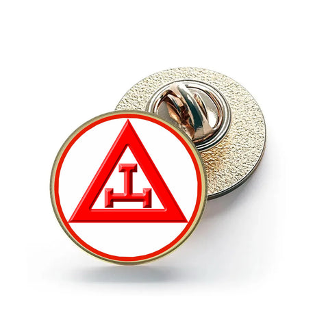 Royal Arch Triple Tau – 26mm Economy Masonic Badge with Butterfly Clutch (M06) 