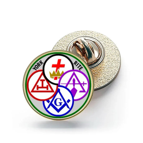York Rite – 26mm Economy Masonic Badge with Butterfly Clutch (M04)