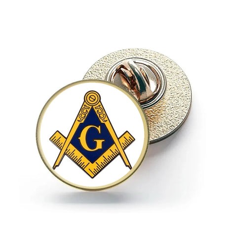 Crest With G – 26mm Economy Masonic Badge with Butterfly Clutch (M04)
