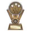 Personalised Apex Ikon Darts Trophy 180mm – Gold & Silver with Free Engraving