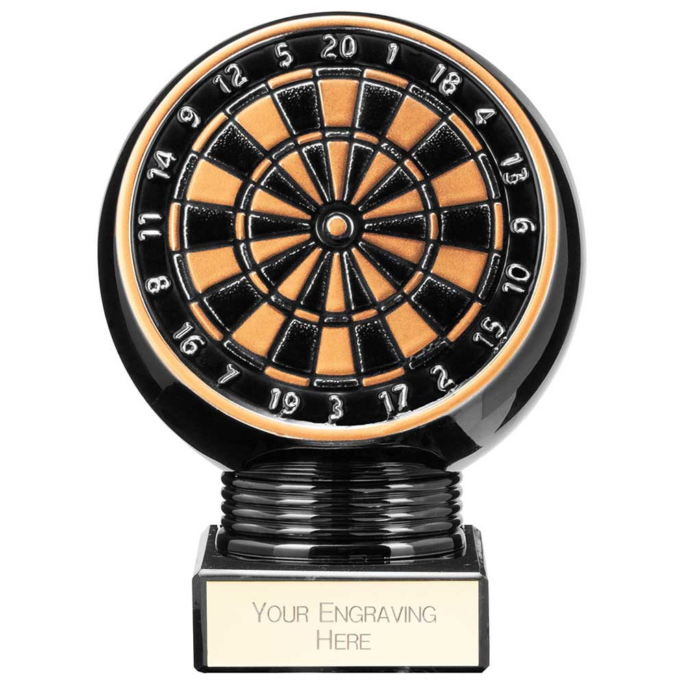 Personalised Black Viper Legend Darts Award 115mm – Gold & Black with Free Engraving
