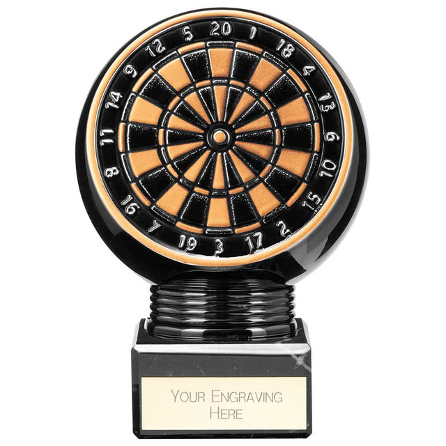 Personalised Black Viper Legend Darts Award 125mm – Gold & Black with Free Engraving