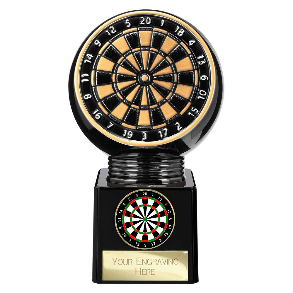 Personalised Black Viper Legend Darts Award 145mm – Gold & Black with Free Engraving