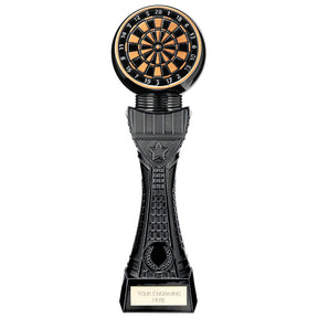 Personalised Black Viper Tower Darts Award 235mm – Gold & Black with Free Engraving