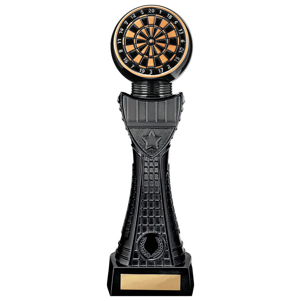 Personalised Black Viper Tower Darts Award 275mm – Gold & Black with Free Engraving