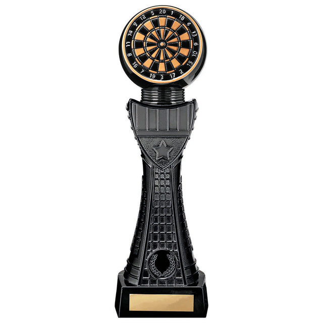 Personalised Black Viper Tower Darts Award 275mm – Gold & Black with Free Engraving