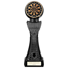 Personalised Black Viper Tower Darts Award 300mm – Gold & Black with Free Engraving