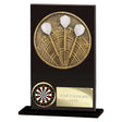 Personalised Ikon Hero Darts Glass Award 125mm – Black with Free Engraving