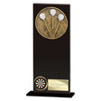 Personalised Ikon Hero Darts Glass Award 200mm – Black with Free Engraving