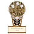 Personalised Ikon Tower Darts Award 125mm – Gold and Silver with Free Engraving