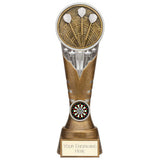 Personalised Ikon Tower Darts Award 225mm – Gold and Silver with Free Engraving