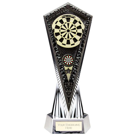 Personalised Inferno Darts Award 270mm – Black and Silver with Free Engraving