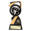 Personalised Darts Mania Award 155mm – Black and Gold with Free Engraving