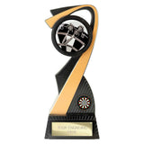 Personalised Darts Mania Award 205mm – Black and Gold with Free Engraving