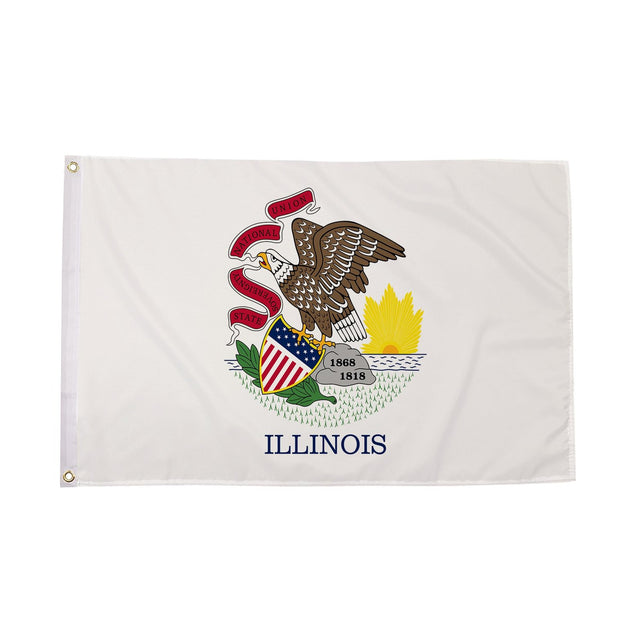 Flagmania Illinois 5ft x 3ft Polyester Flag