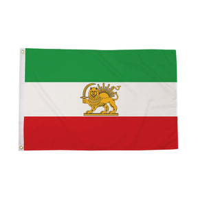 Flagmania Iran Old (Persia) 3ft x 2ft Polyester Flag on white background