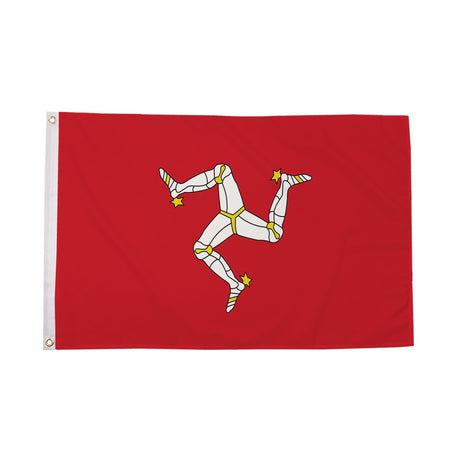 Flagmania Isle of Man 3ft x 2ft Polyester Flag on white background
