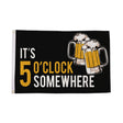 Flagmania It's 5 o'clock Somewhere Beer 8ft x 5ft polyester flag