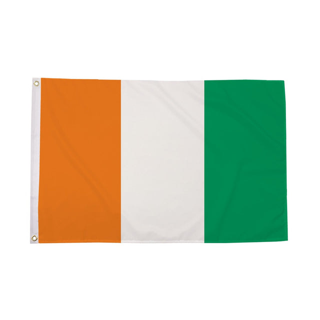Flagmania Ivory Coast 3ft x 2ft Polyester Flag on white background