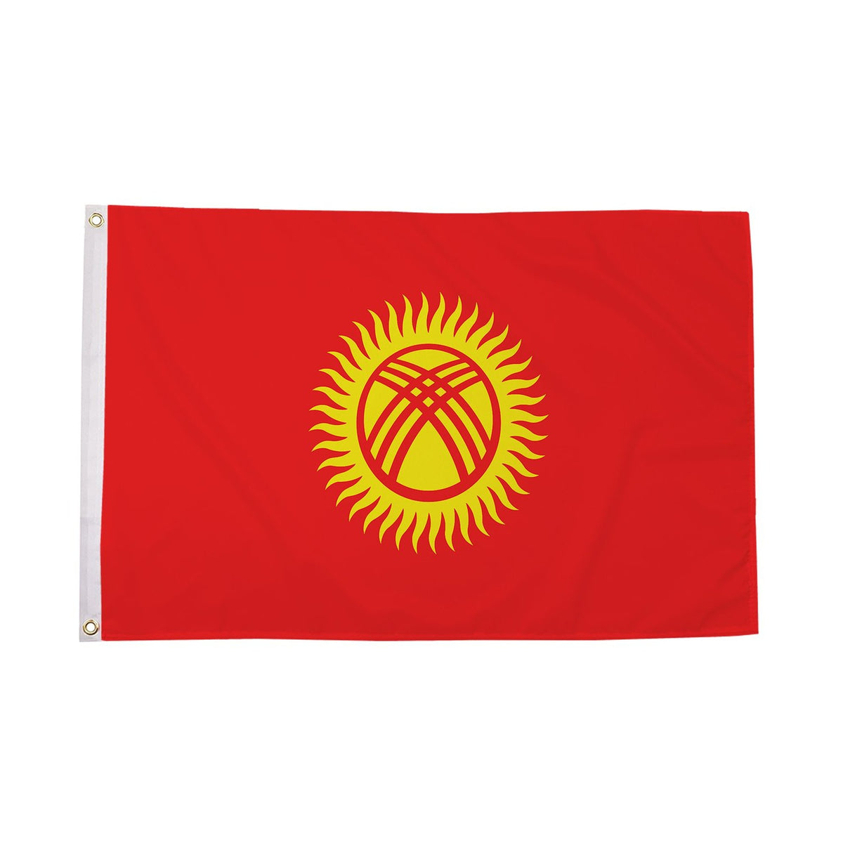 Flagmania Kyrgyzstan 3ft x 2ft Polyester Flag on white background